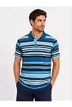 Erkek Çizgili Polo Yaka Tişört Kısa Kol Yazlık T-shirt Regular Fit - Mavi Erkek Çizgili Polo Yaka Tişört Kısa Kol Yazlık T-shirt Regular Fit - Mavi