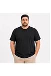 Erkek Battal Big Size Basic Tişört Bisiklet Yaka Rahat Kalıp T-shirt - Siyah Erkek Battal Big Size Basic Tişört Bisiklet Yaka Rahat Kalıp T-shirt - Siyah