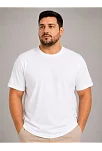 Erkek Battal Big Size Basic Tişört Bisiklet Yaka Rahat Kalıp T-shirt - Beyaz Erkek Battal Big Size Basic Tişört Bisiklet Yaka Rahat Kalıp T-shirt - Beyaz