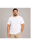 Erkek Battal Big Size Basic Tişört Bisiklet Yaka Rahat Kalıp T-shirt - Beyaz Erkek Battal Big Size Basic Tişört Bisiklet Yaka Rahat Kalıp T-shirt - Beyaz