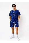 Erkek Oversize Kalıp Pubg Bape X Shark Nakışlı Cepli Şort Takım - Mavi Erkek Oversize Kalıp Pubg Bape X Shark Nakışlı Cepli Şort Takım - Mavi