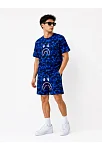 Erkek Oversize Kalıp Pubg Bape X Shark Nakışlı Cepli Şort Takım - Mavi Erkek Oversize Kalıp Pubg Bape X Shark Nakışlı Cepli Şort Takım - Mavi