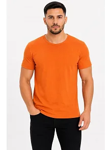 Erkek Basic Tişört Bisiklet Yaka Kısa Kol Günlük Yazlık Slim Fit T-shirt - Turuncu Erkek Basic Tişört Bisiklet Yaka Kısa Kol Günlük Yazlık Slim Fit T-shirt - Turuncu