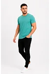 Erkek Basic Tişört Bisiklet Yaka Kısa Kol Günlük Yazlık Slim Fit T-shirt - Su Yeşili Erkek Basic Tişört Bisiklet Yaka Kısa Kol Günlük Yazlık Slim Fit T-shirt - Su Yeşili