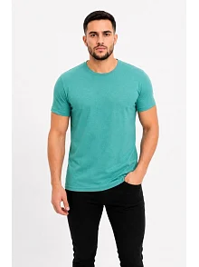 Erkek Basic Tişört Bisiklet Yaka Kısa Kol Günlük Yazlık Slim Fit T-shirt - Su Yeşili Erkek Basic Tişört Bisiklet Yaka Kısa Kol Günlük Yazlık Slim Fit T-shirt - Su Yeşili