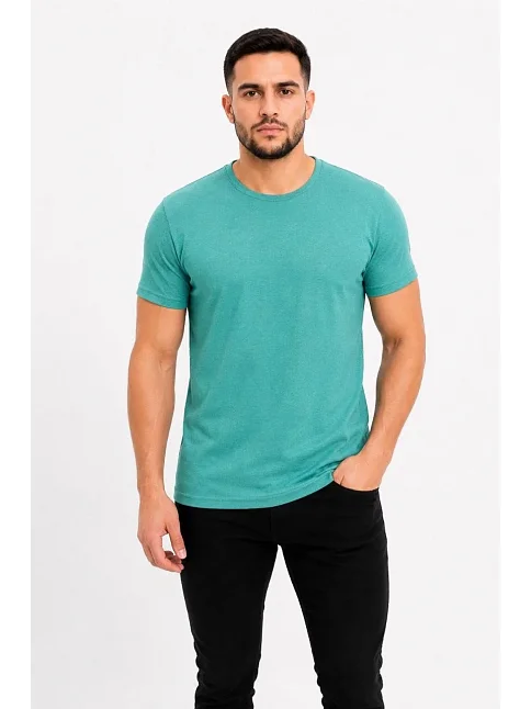 Erkek Basic Tişört Bisiklet Yaka Kısa Kol Günlük Yazlık Slim Fit T-shirt - Su Yeşili Erkek Basic Tişört Bisiklet Yaka Kısa Kol Günlük Yazlık Slim Fit T-shirt - Su Yeşili