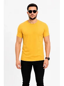 Erkek Basic Tişört Bisiklet Yaka Kısa Kol Günlük Yazlık Slim Fit T-shirt - Sarı Erkek Basic Tişört Bisiklet Yaka Kısa Kol Günlük Yazlık Slim Fit T-shirt - Sarı
