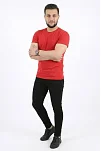 Erkek Basic Tişört Bisiklet Yaka Kısa Kol Günlük Yazlık Slim Fit T-shirt - Kırmızı Erkek Basic Tişört Bisiklet Yaka Kısa Kol Günlük Yazlık Slim Fit T-shirt - Kırmızı