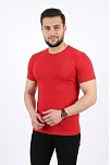 Erkek Basic Tişört Bisiklet Yaka Kısa Kol Günlük Yazlık Slim Fit T-shirt - Kırmızı Erkek Basic Tişört Bisiklet Yaka Kısa Kol Günlük Yazlık Slim Fit T-shirt - Kırmızı