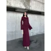 Acık Sırt Detaylı Maxi Uzun Boy Elbise- Bordo Acık Sırt Detaylı Maxi Uzun Boy Elbise- Bordo