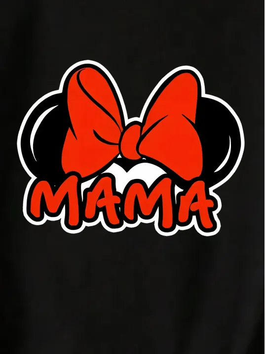 Anneler Günü Baskılı T-shirt - Siyah Anneler Günü Baskılı T-shirt - Siyah