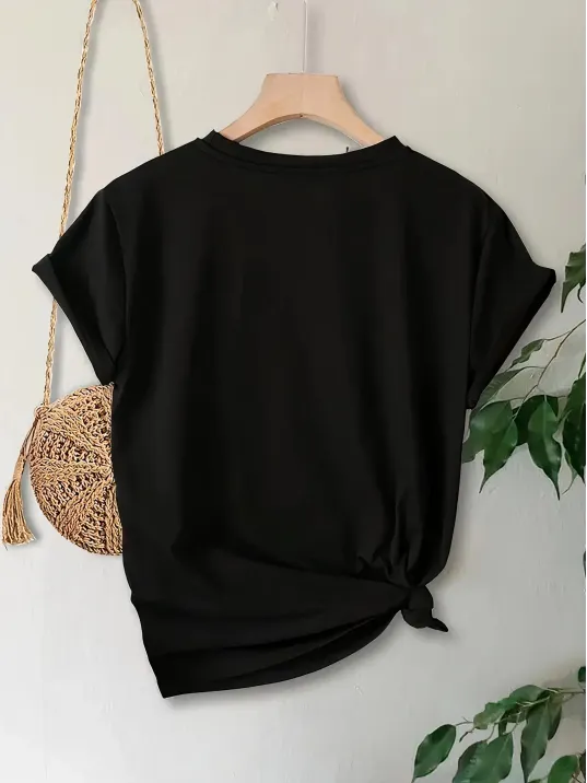 Anneler Günü Baskılı T-shirt - Siyah Anneler Günü Baskılı T-shirt - Siyah