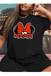 Anneler Günü Baskılı T-shirt - Siyah