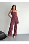 Asimetrik Crop Pantalon İkili Takım - Gül Kurusu Asimetrik Crop Pantalon İkili Takım - Gül Kurusu