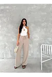 Ayrobin Oversize Kadın Pantalon - Bej