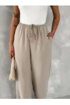 Ayrobin Oversize Kadın Pantalon - Bej