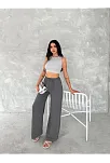 Ayrobin Oversize Kadın Pantalon - Füme
