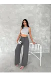 Ayrobin Oversize Kadın Pantalon - Füme
