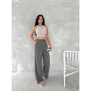 Ayrobin Oversize Kadın Pantalon - Füme