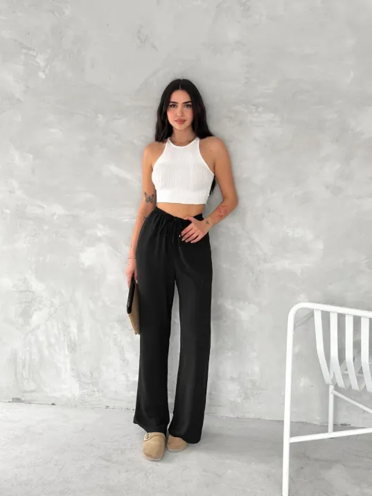 Ayrobin Oversize Kadın Pantalon - Siyah Ayrobin Oversize Kadın Pantalon - Siyah
