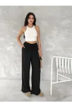 Ayrobin Oversize Kadın Pantalon - Siyah