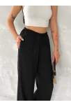 Ayrobin Oversize Kadın Pantalon - Siyah