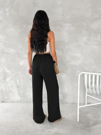 Ayrobin Oversize Kadın Pantalon - Siyah Ayrobin Oversize Kadın Pantalon - Siyah