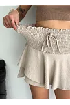 Ayrobin Şortlu Etek - Bej