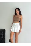 Ayrobin Şortlu Etek - Beyaz