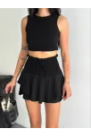 Ayrobin Şortlu Etek - Siyah