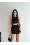 Ayrobin Şortlu Etek - Siyah