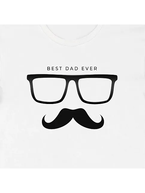 Babalar Günü Baskılı T-shirt - Beyaz