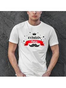 Babalar Günü Baskılı T-shirt - Beyaz