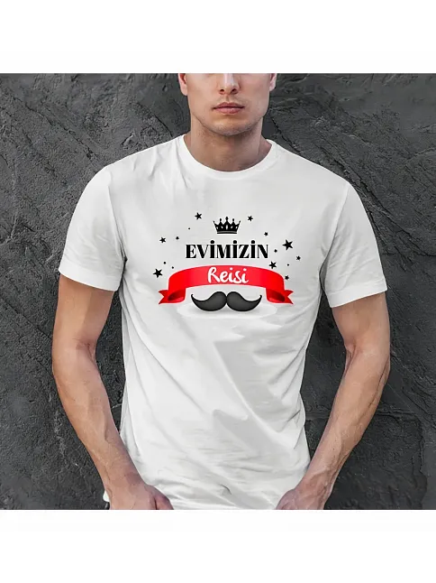 Babalar Günü Baskılı T-shirt - Beyaz