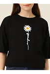 Baskılı Kadın T-shirt - Siyah