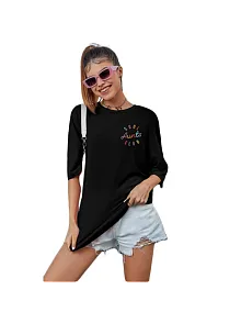 Baskılı Kadın T-shirt - Siyah