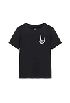 Baskılı Kadın T-shirt - Siyah