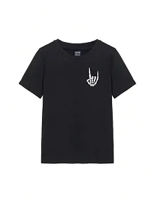 Baskılı Kadın T-shirt - Siyah