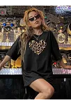 Baskılı Kadın T-shirt - Siyah