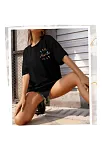 Baskılı Kadın T-shirt - Siyah