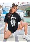 Baskılı Kadın T-shirt - Siyah