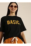 Baskılı Kadın T-shirt - Siyah