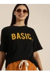 Baskılı Kadın T-shirt - Siyah