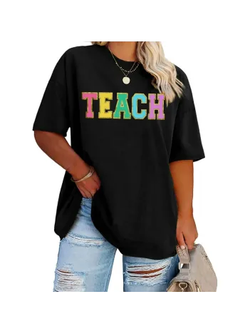 Baskılı Kadın T-shirt - Siyah Baskılı Kadın T-shirt - Siyah