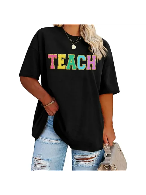 Baskılı Kadın T-shirt - Siyah
