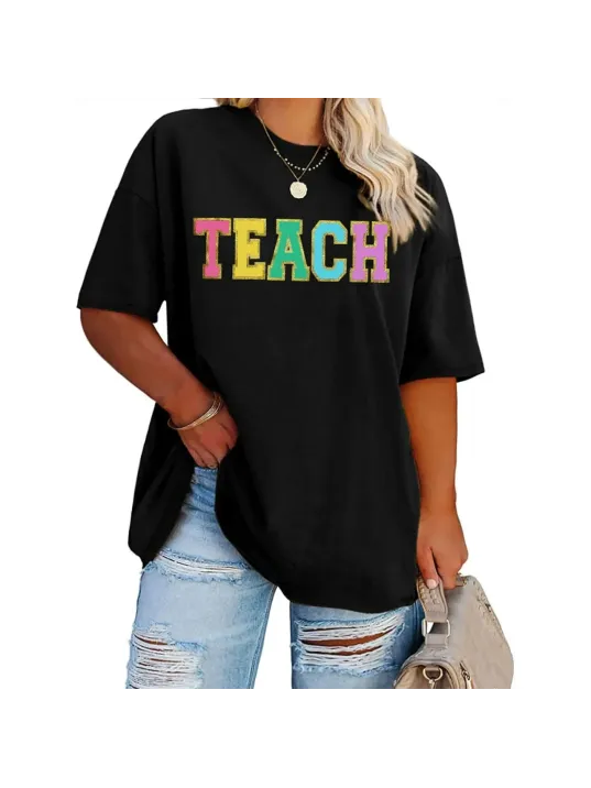 Baskılı Kadın T-shirt - Siyah Baskılı Kadın T-shirt - Siyah