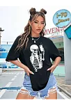 Baskılı Kadın T-shirt - Siyah