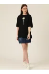 Baskılı Kadın T-shirt - Siyah