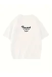 Thousand Ön Arka Baskılı Oversize Bisiklet Yaka T-shirt - Beyaz