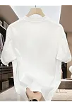 20/1 Penye Compack Özgür Kuşlar Baskılı Oversize Bisiklet Yaka T-shirt - Beyaz